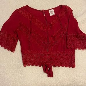 Red Crop Top